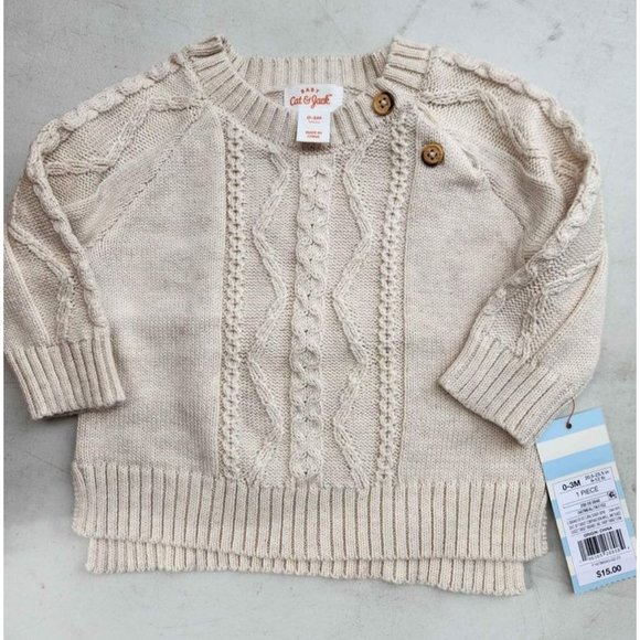 Cat & Jack Other - 0-3 month Baby Cable Pullover